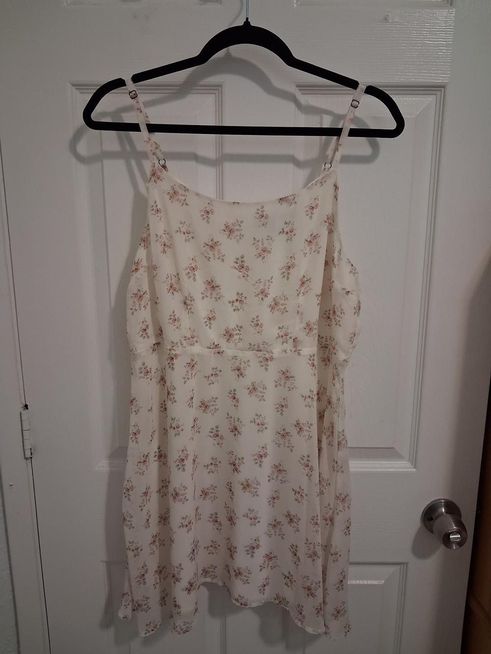 Forever 21 Cream Mini Dress with Pink Floral Print
